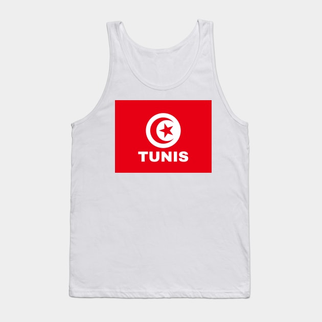 Tunis City in Tunisian Flag Tank Top by aybe7elf